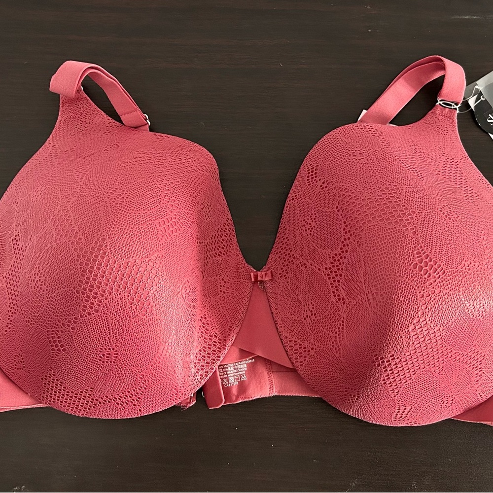 La Vie En Rose Pink Full-Coverage Bra with Underwire